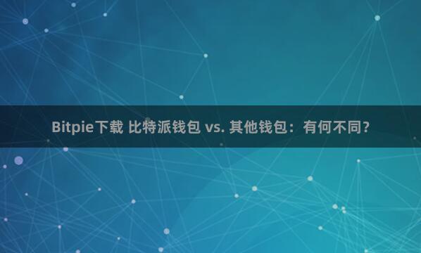 Bitpie下载 比特派钱包 vs. 其他钱包：有何不同？