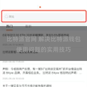 比特派官网 解决比特派钱包使用问题的实用技巧