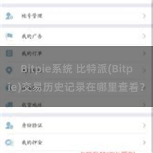 Bitpie系统 比特派(Bitpie)交易历史记录在哪里查看？