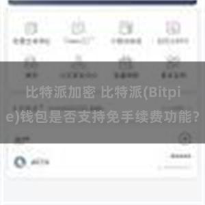 比特派加密 比特派(Bitpie)钱包是否支持免手续费功能？