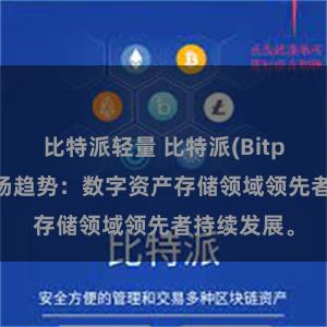 比特派轻量 比特派(Bitpie)钱包市场趋势：数字资产存储领域领先者持续发展。