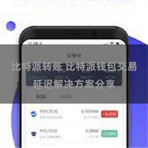 比特派转账 比特派钱包交易延迟解决方案分享