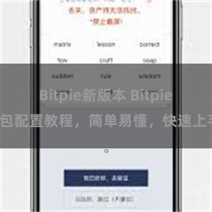 Bitpie新版本 Bitpie钱包配置教程，简单易懂，快速上手。