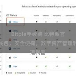 Bitpie手续费 比特派官方钱包，安全便捷，数字资产管理利器