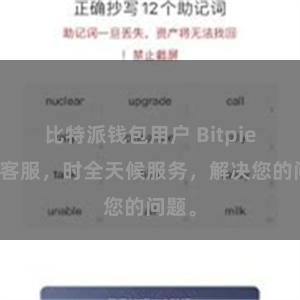 比特派钱包用户 Bitpie在线客服，时全天候服务，解决您的问题。